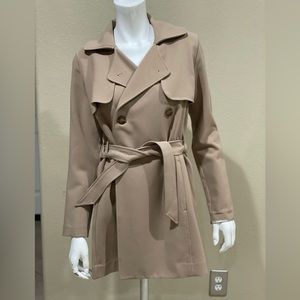 Abercrombie and Fitch tan trench coat.